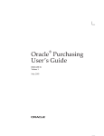 Oracle Purchasing User's Guide
