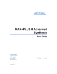 MAX+PLUS II Advanced Synthesis User Guide