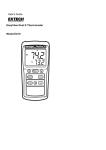 User's Guide EasyView Dual K Thermometer Model EA10