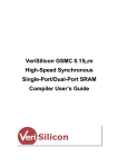 VeriSilicon GSMC 0.15um Syn. SP/DP SRAM Compiler User's Guide