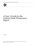 A User's Guide for the Uniform Bank Performance Report