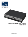 OP4500 RT-LAB-RCP/HIL SYSTEM USER GUIDE - Opal-RT