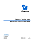 RapidIO Physical Layer MegaCore Function User Guide