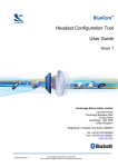 BlueCore∆ Headset Configuration Tool User Guide