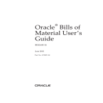 Oracle Bills of Material User's Guide