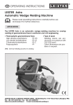 LEISTER Astro Automatic Wedge Welding Machine GB OPERATING