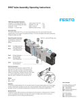 FIRST Valve Assembly/Operating Instructions