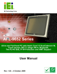 AFOLUX 9652 Series Panel PC User Manual