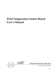 TS16 Temperature Sensor Board User's Manual