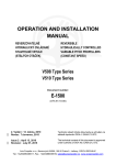 OPERATION AND INSTALLATION MANUAL E-1500