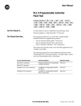 1785-6.2, PLC-5 Programmable Controller Flash Tool, User Manual