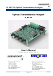 Optical Transmittance Analyzer User's Manual