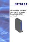 N600 Wireless Dual Band Gigabit ADSL2+ Modem Router