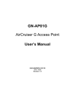 GN-AP01G AirCruiser G Access Point User's Manual