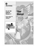6500-6.5.18, Pro-Set 700 Software Release 2.1, User Manual