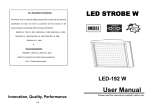 LED-192 W User Manual