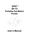 SPRT SP-T5 Portable Dot Matrix Printer User's Manual