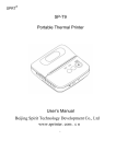 SP-T9 Portable Thermal Printer User's Manual - sprt