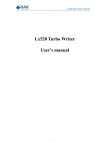 Lx520 Turbo Writer User's manual