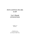 PSTN GATEWAY (WG-205) In SIP User's Manual