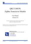 QRZ-3100A-PA ZigBee Transceiver User Manual
