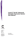 Lenti-X™ Tet-On® Advanced Expression System User Manual