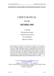 USER'S MANUAL SENDIG-903