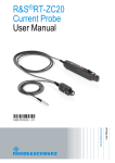 R&S RT-ZC20 Current Probe User Manual