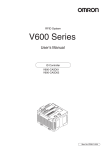V600 Series ID Controller User's Manual