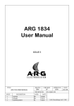 ARG 1834 User Manual