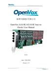 OpenVox A1610E/AE1610E base on Elastix User Manual
