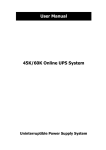 45K/60K Online UPS System User Manual
