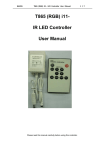 T865 (RGB) i11- IR LED Controller User Manual