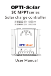 SC MPPT series Solar charge controller User Manual - OPTI