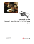 User Guide for the Polycom® SoundStation® IP 6000 Phone