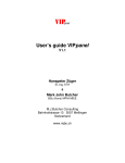 User's guide VIPpanel - M.J.Butcher Consulting