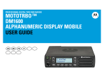 MOTOTRBO DM1600 Alphanumeric Display Mobile User Guide