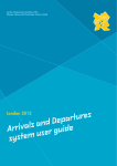 Arrivals and Departures system user guide