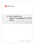 User Guide for the Polycom® SoundStation® IP 7000 Phone