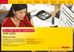 WELCOME TO DHL EMAILSHIP USER GUIDE