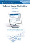 The Cochrane Library on Wiley InterScience User Guide Version 2.1