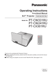 Operating Instructions Model No. PT-CW331RU PT