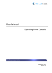 Operating Room Console User Manual