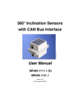 User Manual 360&deg; Inclination Sensors with CAN Bus