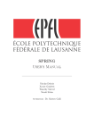 SPRING User's Manual - Faculté Sciences et Technique de l'Ingénieur