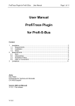 User Manual ProfiTrace Plugin for Profi-S-Bus