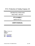 PTC-0140BA-1 User Manual