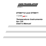DT8871U and DT8871 User's Manual for LXI Temperature Instruments