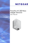 Powerline AV 200 Nano Adapter XAV2101 User Manual