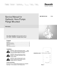 Service Manual for Hydraulic Vane Pumps Flange